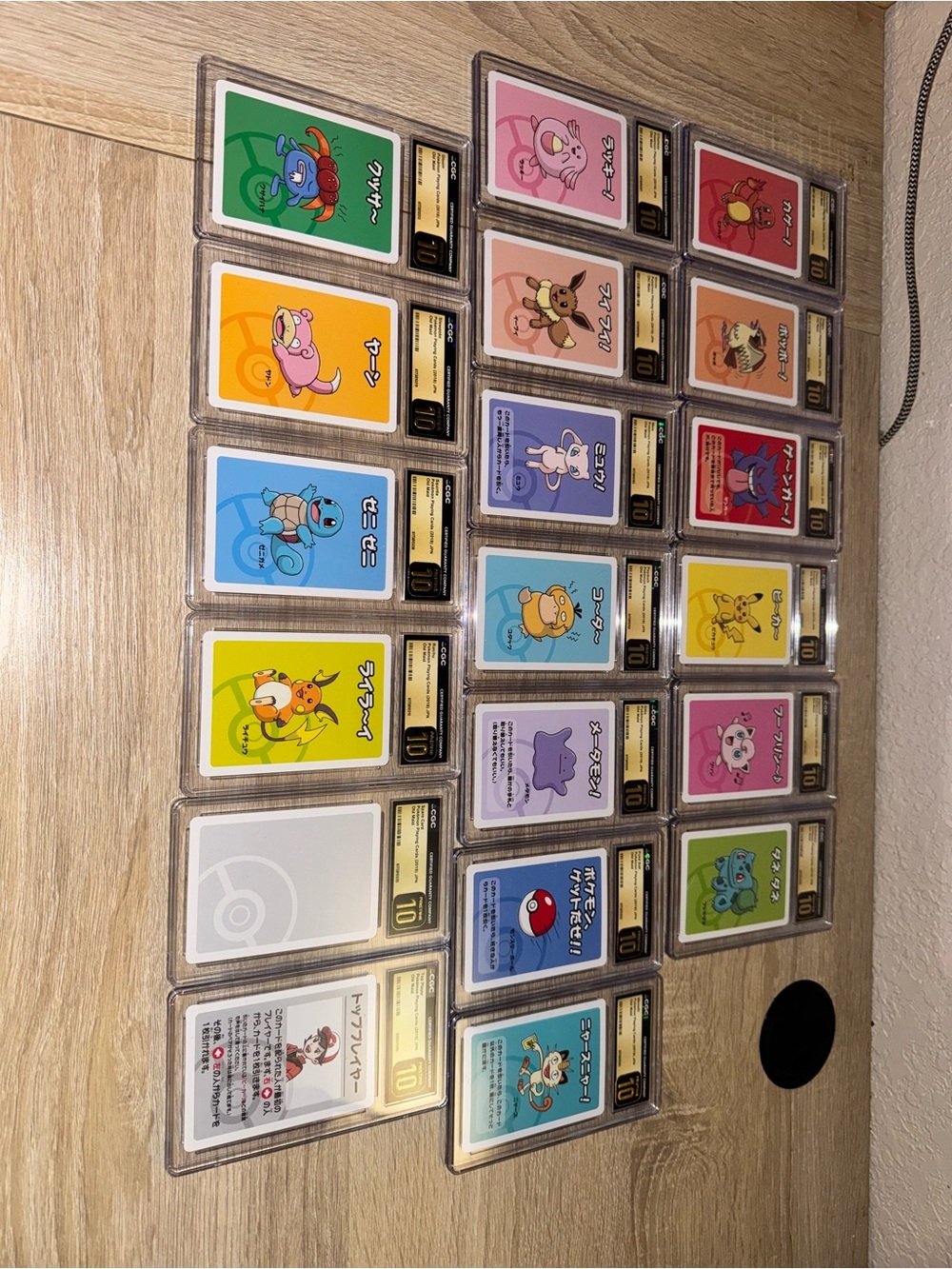 Pokemon Trading Cards Set - Multicolor Pastel & Bright Backings
